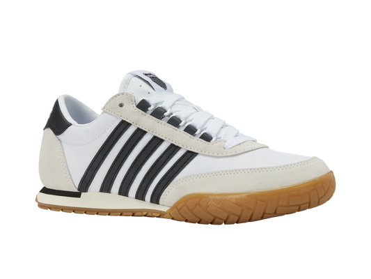 09463-168-M | VINTAGE TRAINER T | WIT/ZWART/GUM