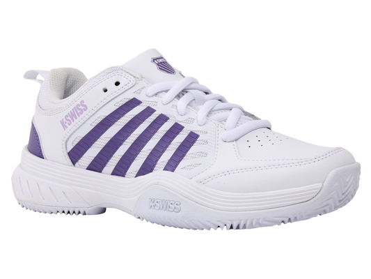 94429-151-M | COURT EXPRESS 2 CLAY | WIT/PAARSE NEVEL/NEON LAVENDEL