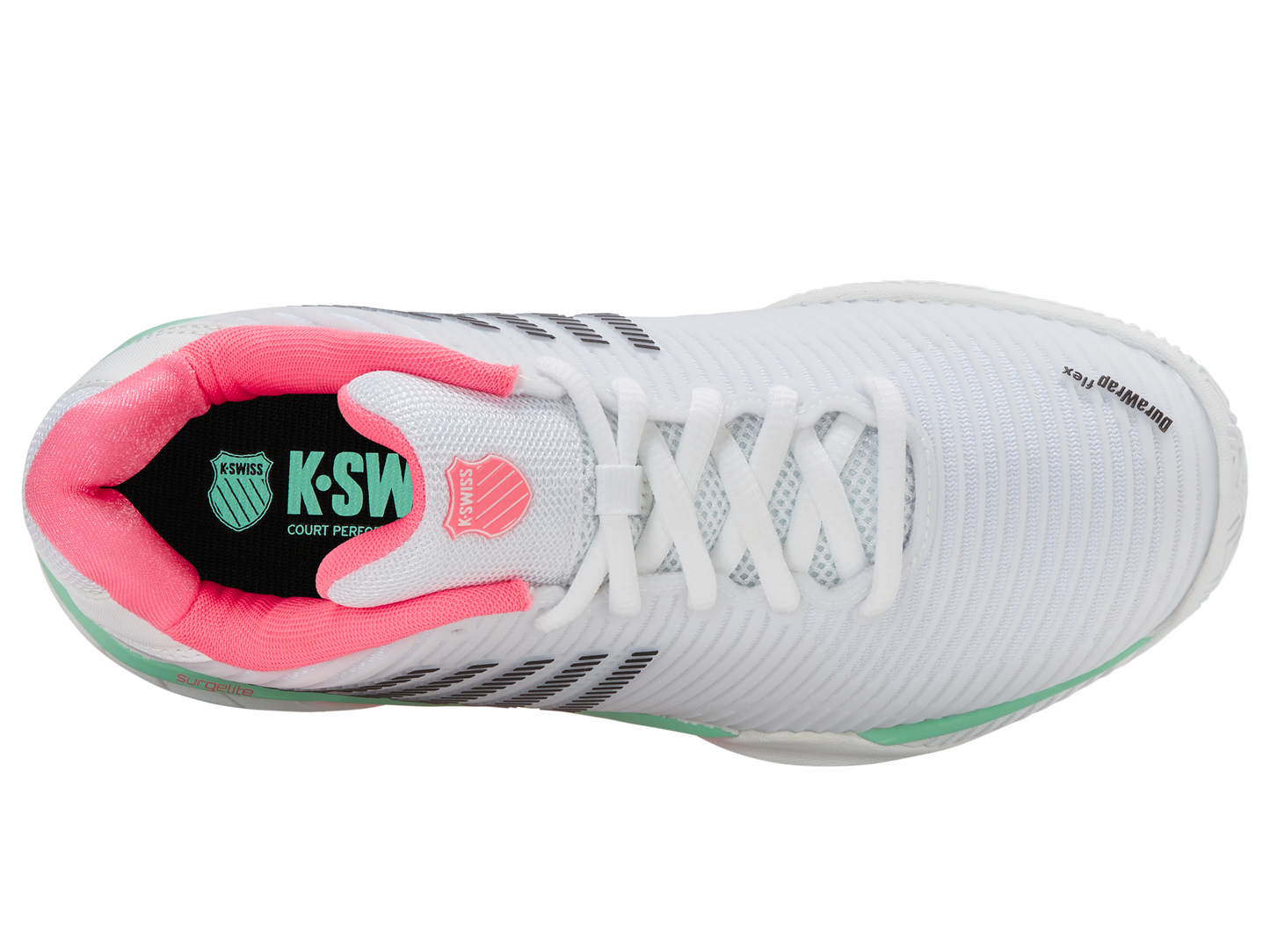 96614-178-M | HYPERCOURT EXPRESS 2 CLAY | WHITE/NEON PASTEL ROZE/ZWART