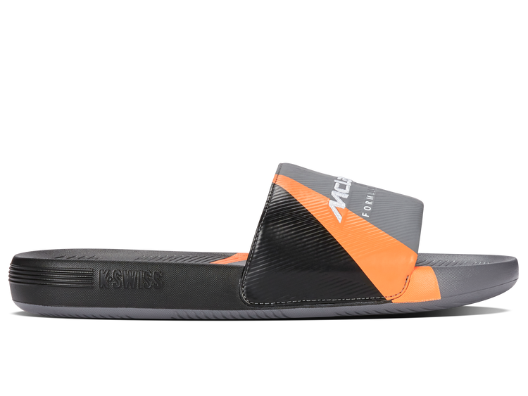04422-090-M | SLIDE SANDAL X MCLAREN F1 TEAM | ANTHRACITE/BLACK/PAPAYA