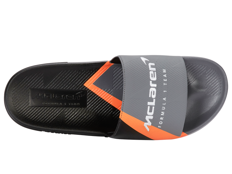 04422-090-M | SLIDE SANDAL X MCLAREN F1 TEAM | ANTHRACITE/BLACK/PAPAYA