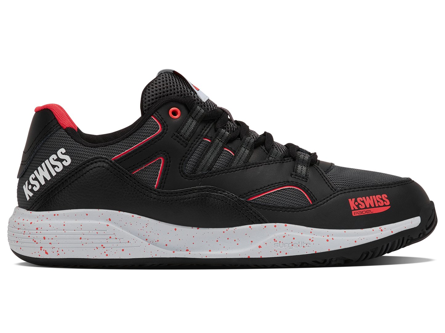 04435-074-M | TURA TEAM PADEL | ZWART/MICROCHIP/NEON LAVA
