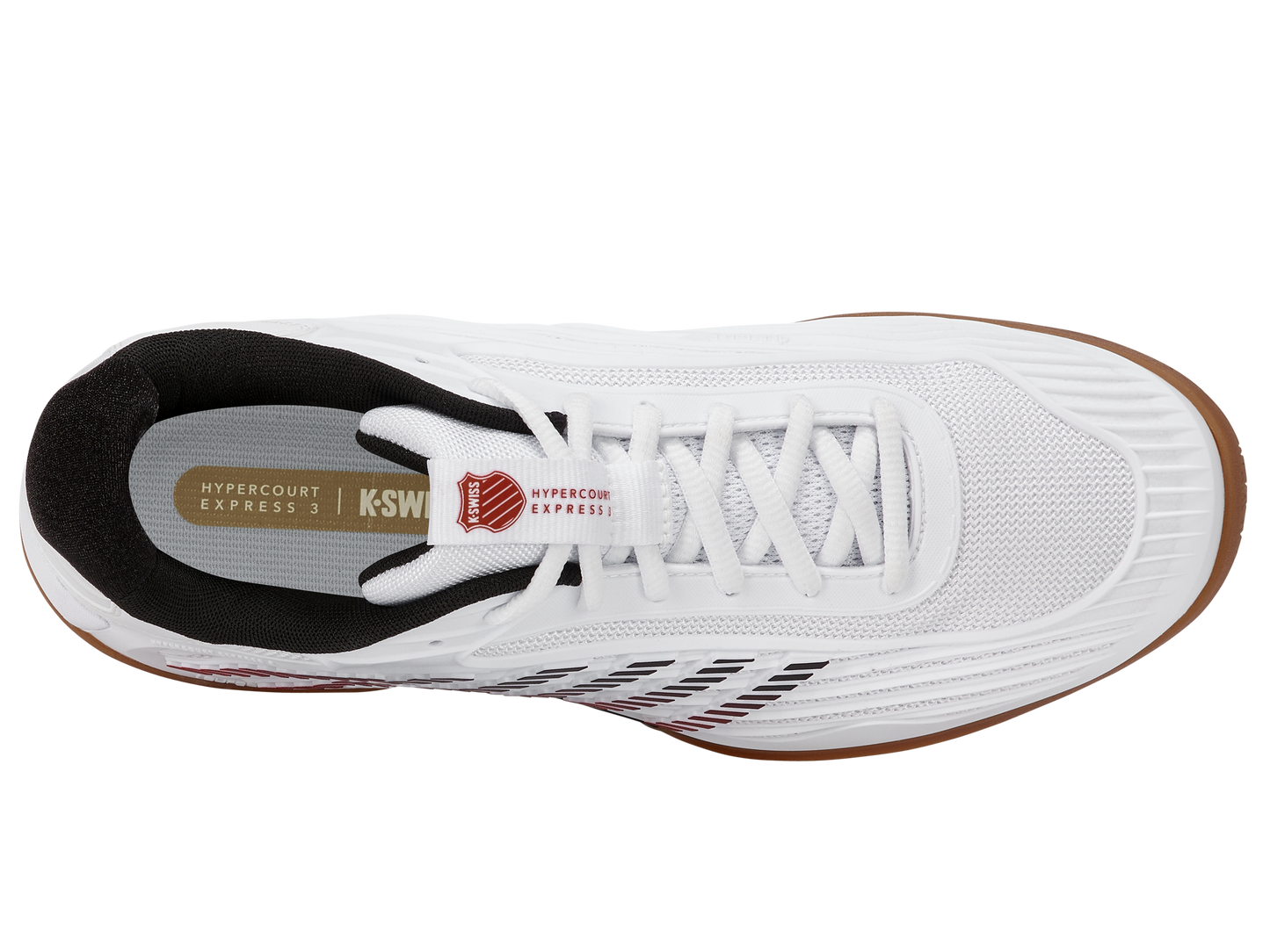 04607-104-M | HYPERCOURT EXPRESS 3 INDOOR | WHITE/BLACK/HIGH RISK RED