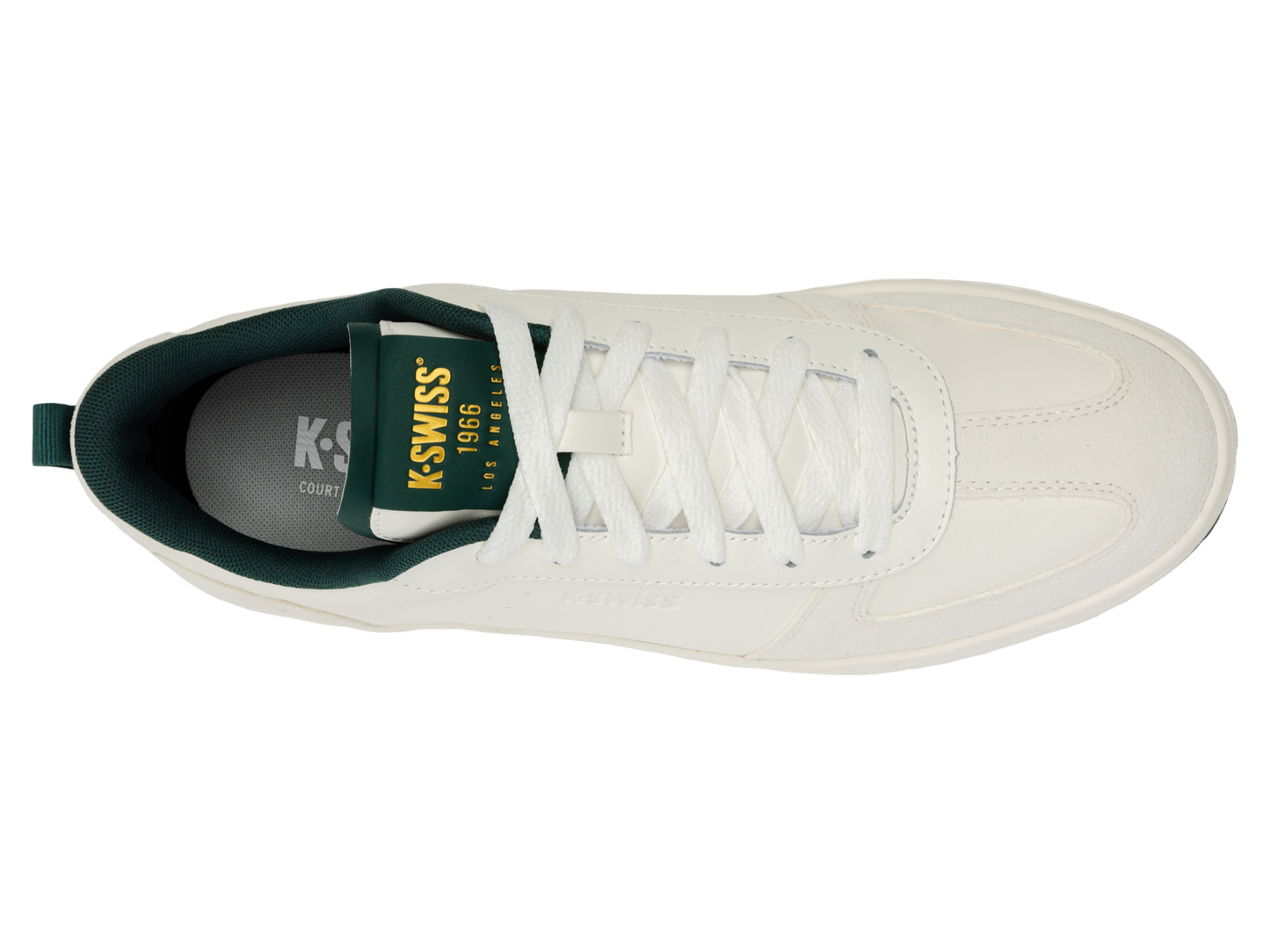 04734-180-M | COURT VARSITY | SNOW WHITE/POSY GREEN