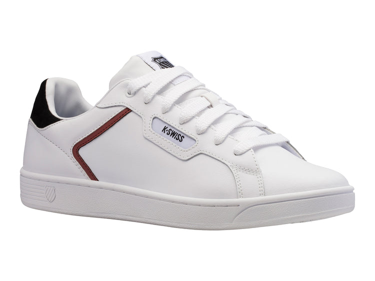 06347-123-M | MENS CLEAN COURT II CMF | WHITE/BLACK/COWHIDE