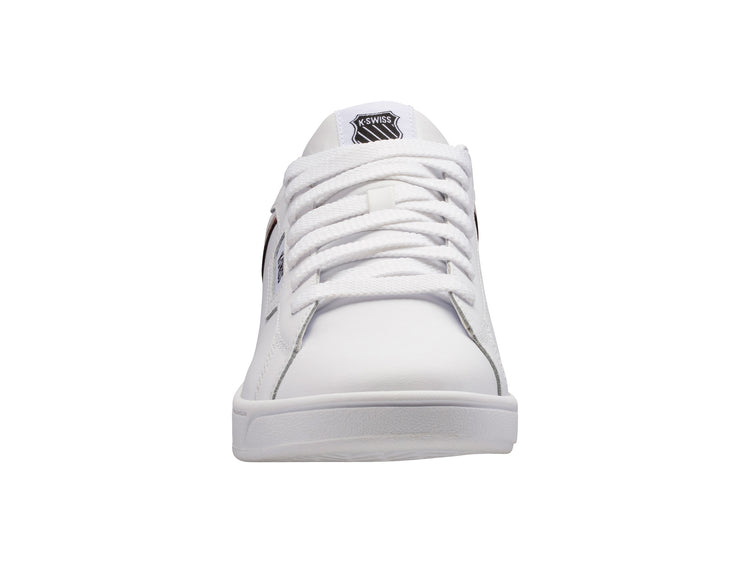 06347-123-M | MENS CLEAN COURT II CMF | WHITE/BLACK/COWHIDE