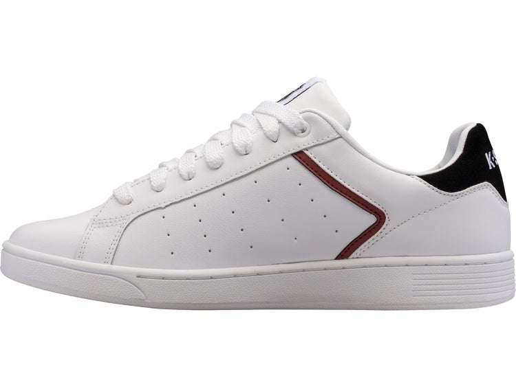 06347-123-M | MENS CLEAN COURT II CMF | WHITE/BLACK/COWHIDE