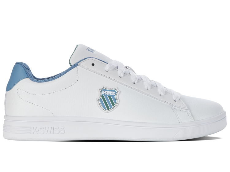 06599-943-M | COURT SHIELD | WHITE/ASHLEIGH BLUE/BERYL GREEN