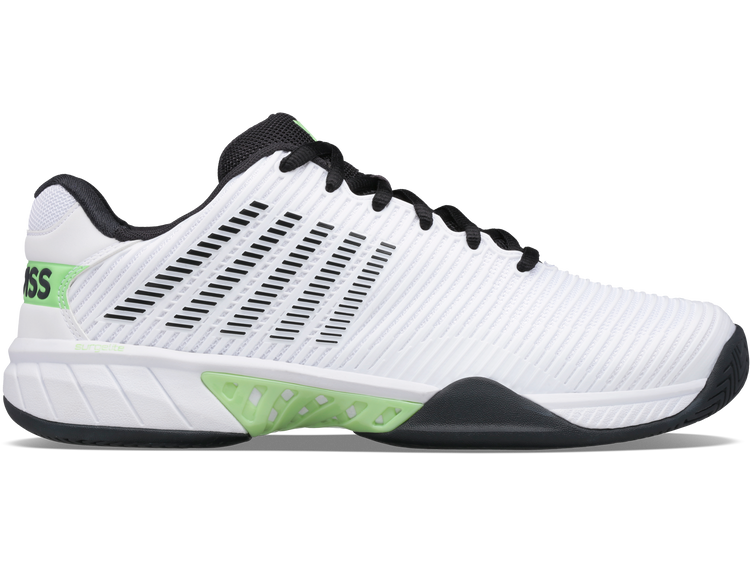 06613-115-M | HYPERCOURT EXPRESS 2 | WHITE/BLUE GRAPHITE/SOFT NEON GREEN