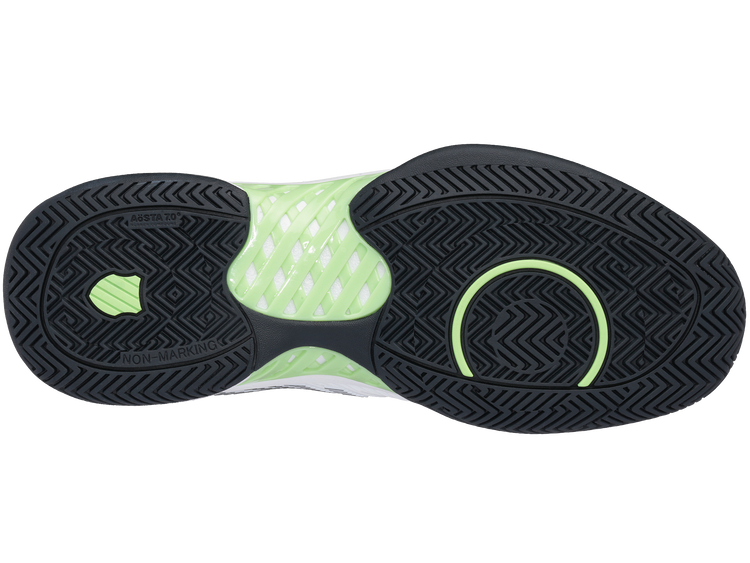 06613-115-M | HYPERCOURT EXPRESS 2 | WHITE/BLUE GRAPHITE/SOFT NEON GREEN