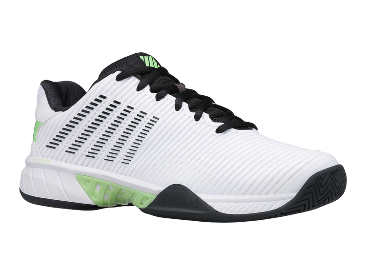 06613-115-M | HYPERCOURT EXPRESS 2 | WHITE/BLUE GRAPHITE/SOFT NEON GREEN