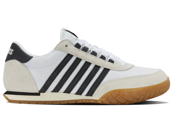 09463-168-M | VINTAGE TRAINER T | WIT/ZWART/GUM