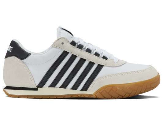 09463-168-M | VINTAGE TRAINER T | WIT/ZWART/GUM