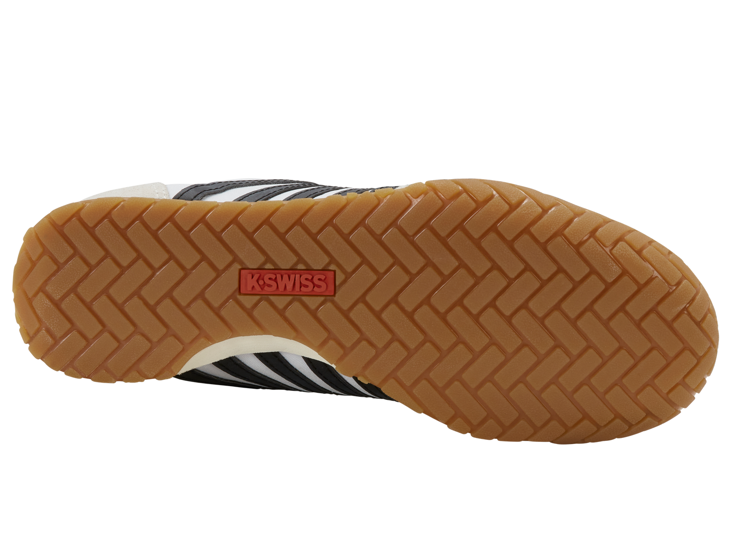 09463-168-M | VINTAGE TRAINER T | WIT/ZWART/GUM