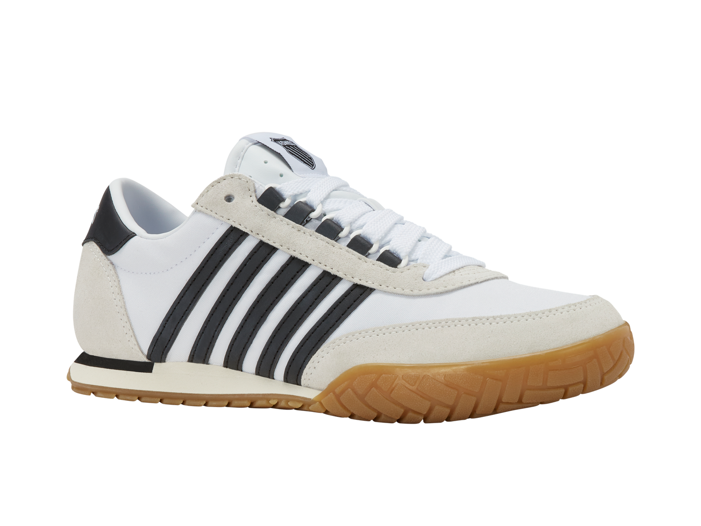 09463-168-M | VINTAGE TRAINER T | WIT/ZWART/GUM