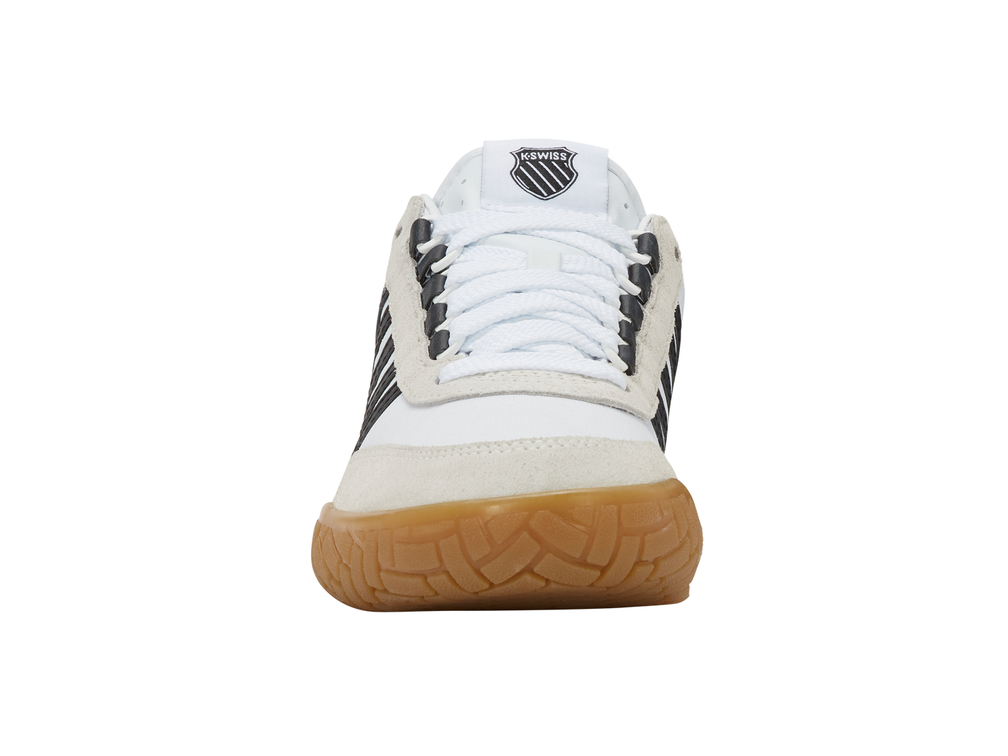09463-168-M | VINTAGE TRAINER T | WIT/ZWART/GUM