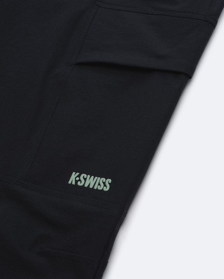 1013348-008 | K- SWISS X ANDREY RUBLEV MENS SUBTLE CHECKED PANTS | BLACK