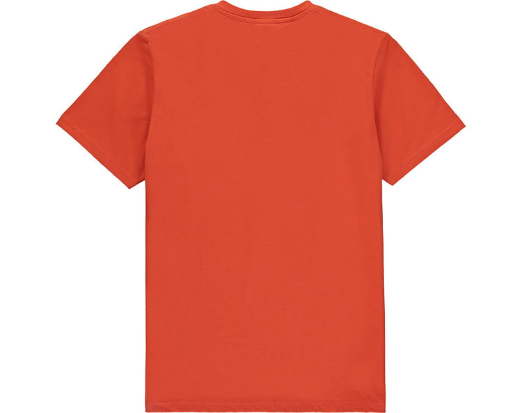 172123-827 | CLASSIC LOGO T-SHIRT | TANGERINE TANGO / NAVY