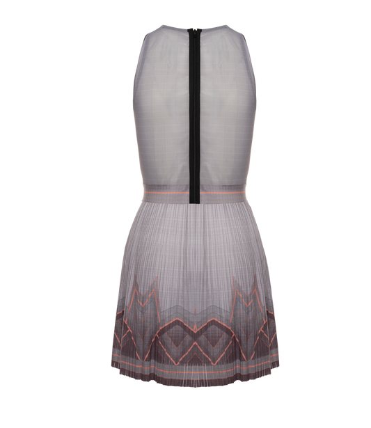 196046-025 | DEEP V PLEATED DRESS | ASPHALT