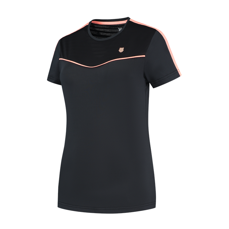 197484-008 | HYPERCOURT ROUND NECK TOP 2 | BLACK