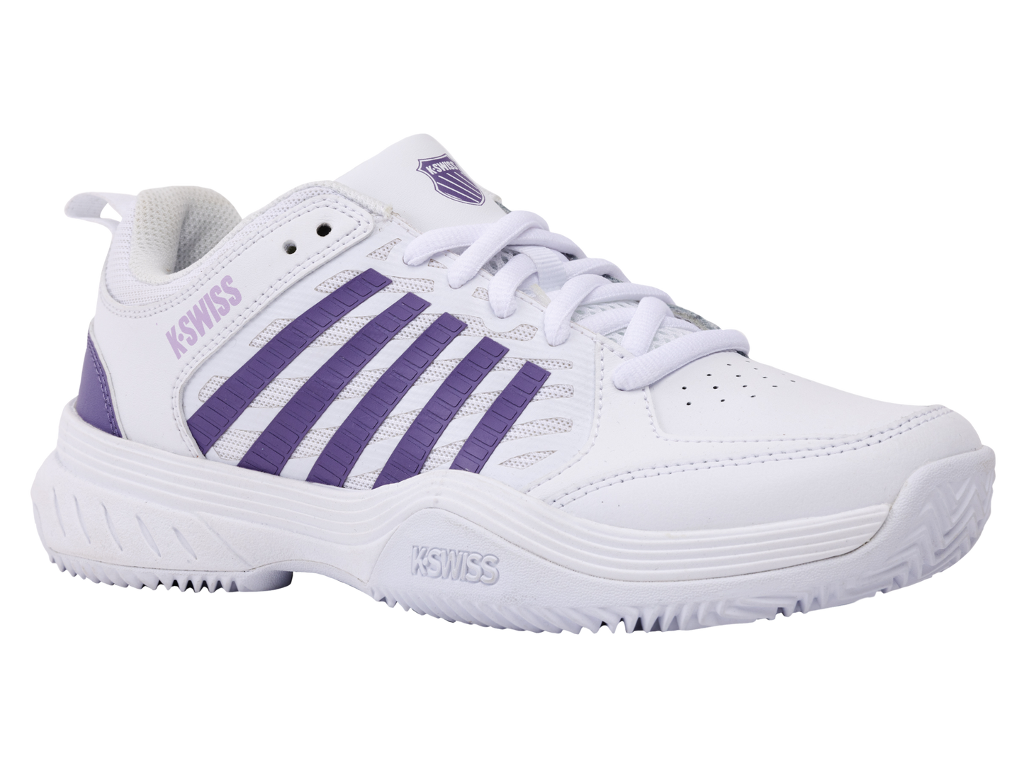 94429-151-M | COURT EXPRESS 2 CLAY | WIT/PAARSE NEVEL/NEON LAVENDEL