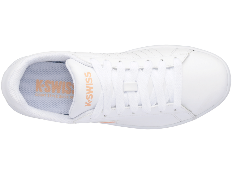 96599-172-M | COURT SHIELD | WHITE/PEACH NECTAR/GRAYSTONE