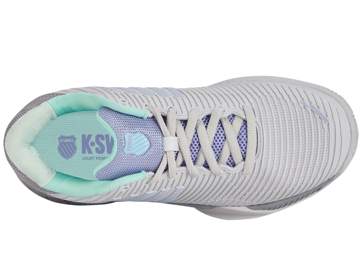 96613-020-M | HYPERCOURT EXPRESS 2 | NIMBUS CLOUD/LILAC GRAY/NEON PURPLE