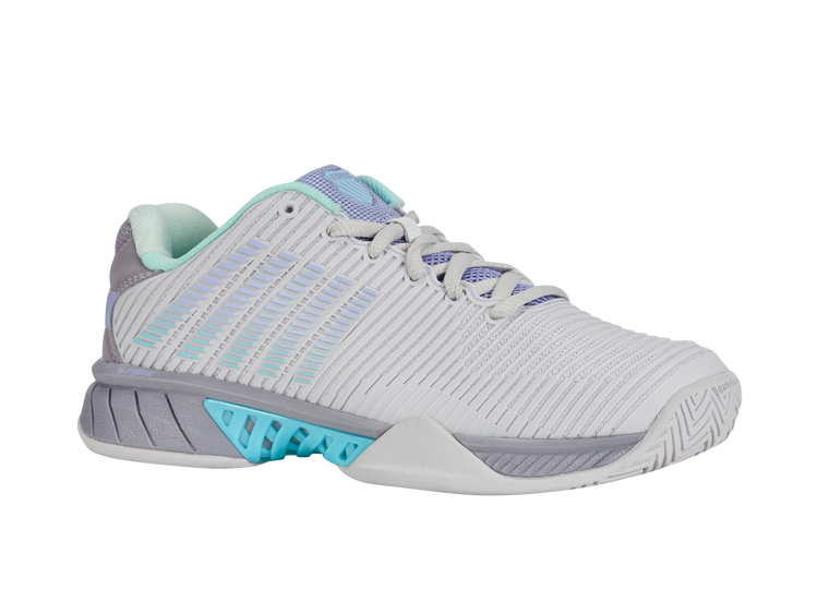 96613-020-M | HYPERCOURT EXPRESS 2 | NIMBUS CLOUD/LILAC GRAY/NEON PURPLE