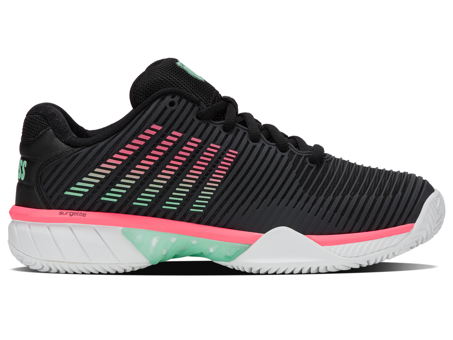 96614-037-M | HYPERCOURT EXPRESS 2 CLAY | ZWART/WIT/NEON MINT