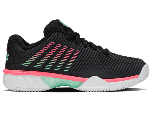 96614-037-M | HYPERCOURT EXPRESS 2 CLAY | ZWART/WIT/NEON MINT