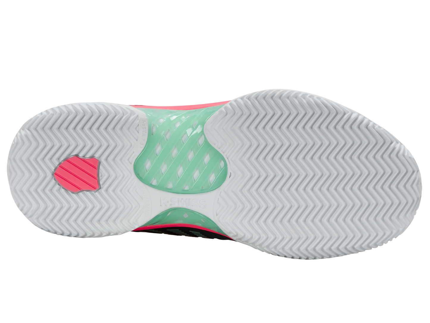 96614-037-M | HYPERCOURT EXPRESS 2 CLAY | ZWART/WIT/NEON MINT