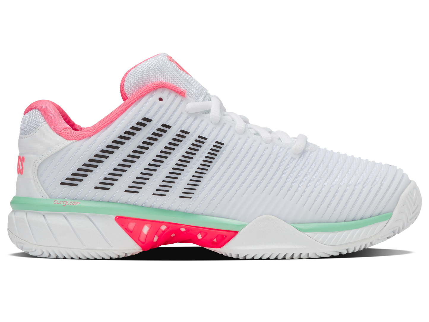 96614-178-M | HYPERCOURT EXPRESS 2 CLAY | WHITE/NEON PASTEL ROZE/ZWART