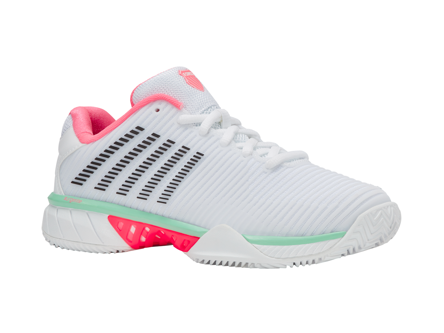96614-178-M | HYPERCOURT EXPRESS 2 CLAY | WHITE/NEON PASTEL ROZE/ZWART