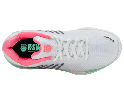 96614-178-M | HYPERCOURT EXPRESS 2 CLAY | WHITE/NEON PASTEL ROZE/ZWART