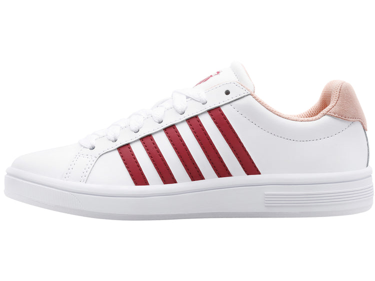 97011-116-M | COURT TIEBREAK | WHITE/BURGUNDY/PEACHY KEEN