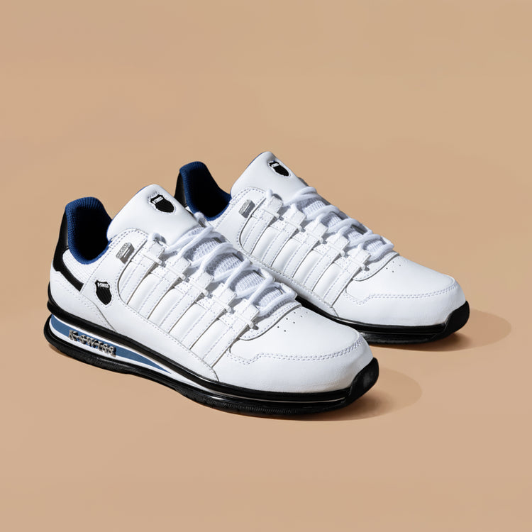 Zapatillas K-Swiss Rinzler GT Para Hombre - Blancas/Azules, 40 EU, Estilo Tenis Retro