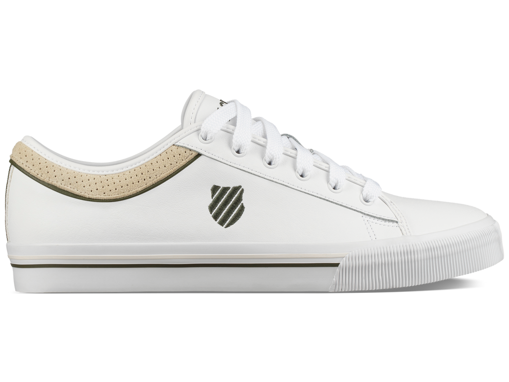 75450-145-M | UNISEX BCV LEATHER | WHITE/RIFLE GREEN/WHISPER WHITE